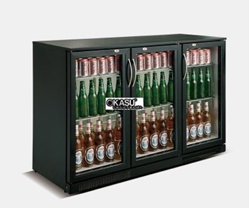 Tủ lạnh quầy bar mini 3 cánh kính OKASU SC-338F